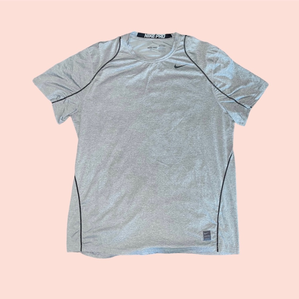 Grey Nike Pro Short Sleeve Top
